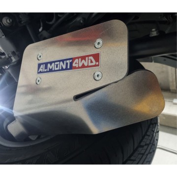 Protectores Amortiguadores Traseros Duraluminio ALMONT4WD para Toyota J250 Diesel/Gasolina 2024 KIT 2 Unidades