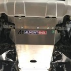 Protector Frontal y Carter Duraluminio 6mm ALMONT4WD para Toyota KDJ 120/125 paragolpes Acayx.