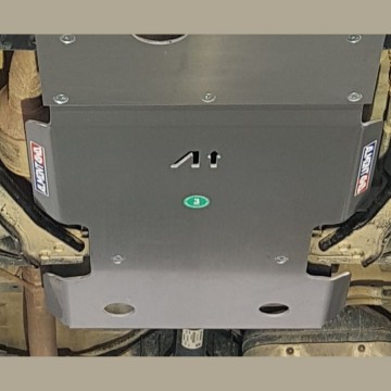 Protector Cambio Transfer Duraluminio 6mm ALMONT4WD para Isuzu D-Max RT85 4x4 1.9 / 2.5D 2016-2020