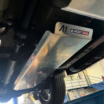 Protector Deposito Combustible Duraluminio 6mm ALMONT4WD para Ford Ranger T8 Px4 3.0 - 4IL  2.0 TdCi 2023 en adelante