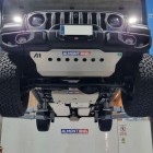 Protector Frontal paragolpes Mopar Duraluminio 8mm ALMONT4WD para Jeep Wrangler JL 4XE 2021 en adelante