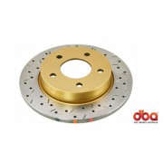 Disco de freno DBA trasero, rayado y perforado 320mm xGold para Jeep Commander 06- 