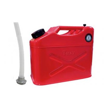 Bidón de combustible T-Max de 10 litros metálico con vaciador