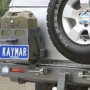 Soporte jerrycan simple derecha Kaymar para Nissan  Navara D40